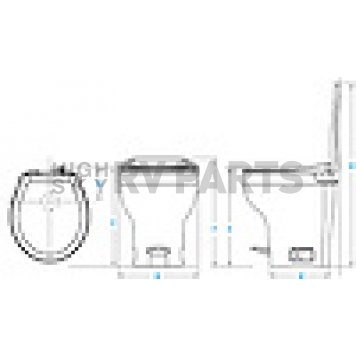 Toilet Aqua Magic V Low Profile White - 690387-6