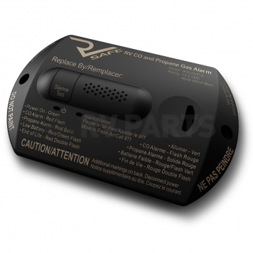 RV Safe Carbon Monoxide/ Propane Leak Detector Black Surface Mount - RVCOLP2B