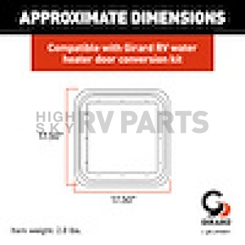 Girard Products Water Heater Access Door Hardware - Black - 2GWHDTR-B-2