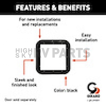 Girard Products Water Heater Access Door Hardware - Black - 2GWHDTR-B-3