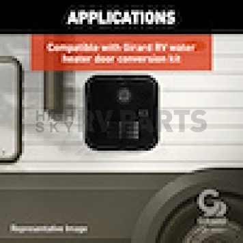 Girard Products Water Heater Access Door Hardware - Black - 2GWHDTR-B-4