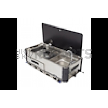 Suburban Mfg Cooktop With Sink Stainless Steel With Black Tempered Glass Lid - 3250AST-1