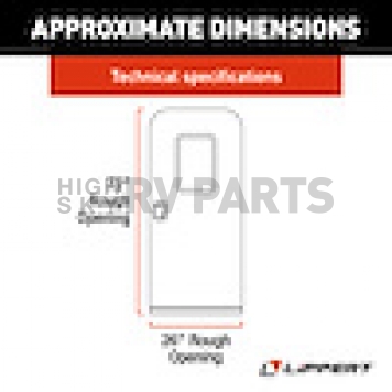 Lippert Components RV Entry Door - Radius Corners White - Right Side Hinges - 26 x 72 - V000040259-3