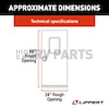 Lippert Components RV Entry Door - Square Corners White - Right Side Hinges - 24 x 68 - V000042629-3