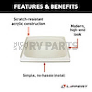 Lippert Components Bathtub - 24 Inch x 38 Inch Parchment - 209379-3