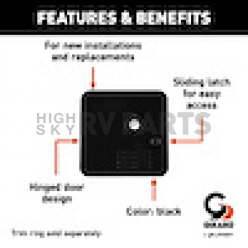 Girard Products Water Heater Access Door 10 Gallon - Black - 2GWHDAS10B-3