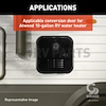 Girard Products Water Heater Access Door 10 Gallon - Black - 2GWHDAS10B-4