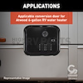 Girard Products 6 Gallon Water Heater Access Door Black - 2GWHDA6B-4