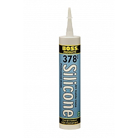 Accumetric Caulk Silicone Sealant BOSS 378 Clear 10.3 oz.