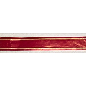 Decal Center Burgundy with Gold Stripes - 386084