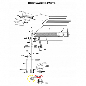 Base Hinge, Triangular (filled, Prevost) 210051 