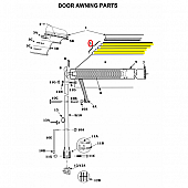 Door Awning Satin Complete Case - 3 Slope, 3'-5' - 708240