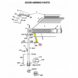 Replacement Pull For Door Awning Nylon - 226920