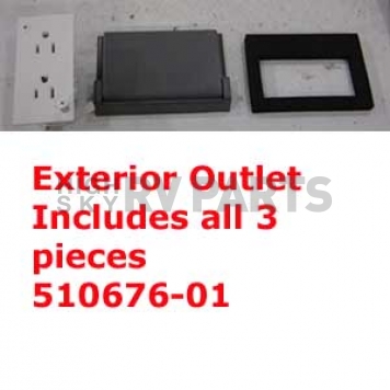 Outlet Exterior with Gray Plastic Cover 510676-01