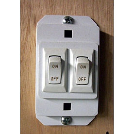 SWITCH BODY W/ROCKER WHITE