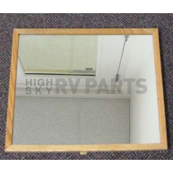 TV Shelf Cabinet Oak with Mirror - 381241
