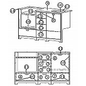 Galley Base Cabinet with Microwave Option 28' CCD - 965802