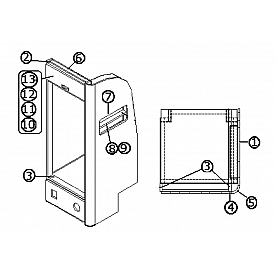 Refrigerator Cabinet Assembly 28' CCD - 965997