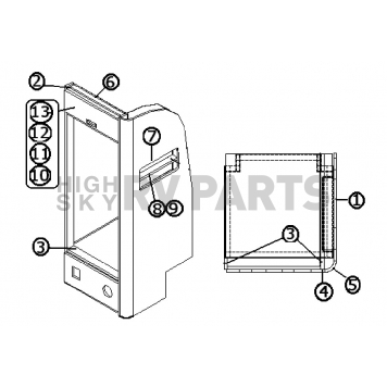 Refrigerator Cabinet Assembly 28' CCD - 965997