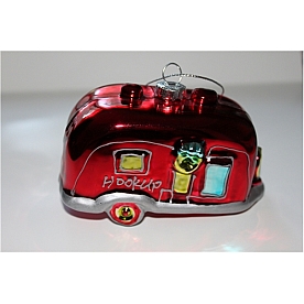 Airstream Christmas Ornament Red Glass - 106800