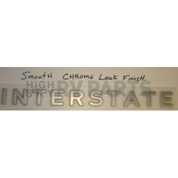 Badge Interstate 1.2 Inches  x 12.5 Inches Chrome - 386256