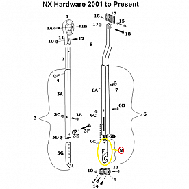 Awning Satin Claw And Bar Assembly With Pin 718615