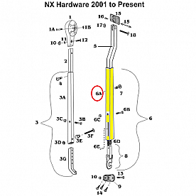 Awning Satin Rafter Arm Tube 718220