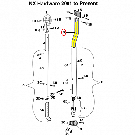 Satin Front/Rear Rafter Arm Bar 717240