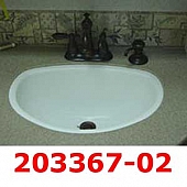 Lavatory Sink Bowl Karren Solid White 203367-02