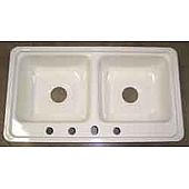 Sink Porcelain 18 inch x 32 inch Double 601633-06 NLA
