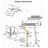 Satin Slideout 4 inch Offset Arms with 2 Bends - 731304