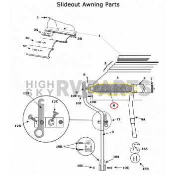 Spring Assembly For Slideout 30 inch - 221210