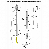 Awning Bright Hinge Bar - 216700