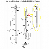 Awning Satin Front/Rear Rafter Arm Bar Assembly - 71710F/R