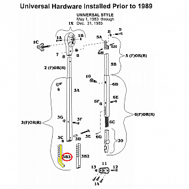 83 Slotted Bent US/UC Hinge Bar - 216500
