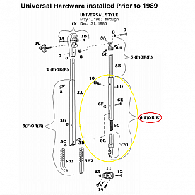 Bright Rafter Arm Tube Assembly - 218210 