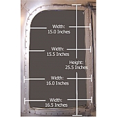 1969 only Airstream Wing Window Curb Side - 680190-01