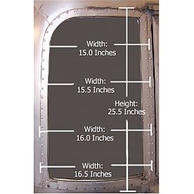 1969 only Airstream Wing Window Curb Side - 680190-01