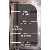1969 only Airstream Wing Window Road Side - 680190