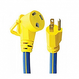 Voltec Pro Series RV Power Cord Adapter, 5-15P Plug And 30 Amp Receptacle, 12 inch - 16-00502 