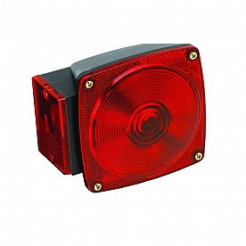 Bargman 6-Function Trailer Tail Light Rectangular with Red Lens