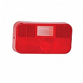 Bargman Trailer Light Lens Red Rectangular with Backup & License Bracket