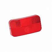 Bargman Trailer Light Lens Red Rectangular with License Bracket