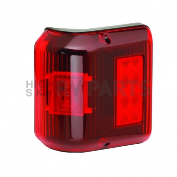 Bargman Trailer Side Marker Light with Red Lens with Black Base - 48-86-202