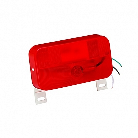Bargman Trailer Stop/ Tail/ License/ Turn Light with Red Lens Rectangular