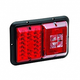 Bargman Trailer Stop/ Tail/ Turn Light Red LED/ Incandescent Bulb Rectangular