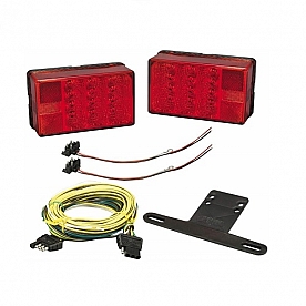 Bargman Trailer Tail Light Kit LED Bulb with Red Lens Rectangular