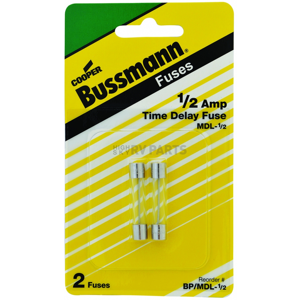 10-Pack 10 Buss Bussman MDL20 Time Delay Glass Tube Fuse 20A 20-Amp Lot of 