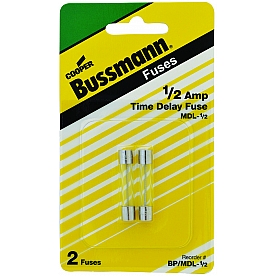 Bussman Slow Blow Fuse Glass Tube 20 Amp  - Pack of 2
