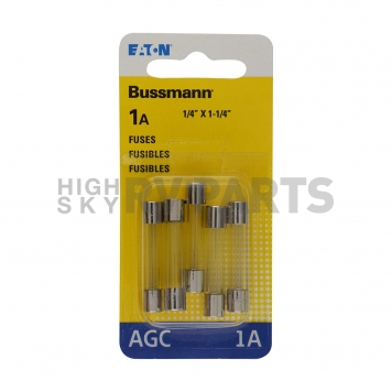 Bussman Fuse AGC Glass Tube 1 Amp Pack of 5 